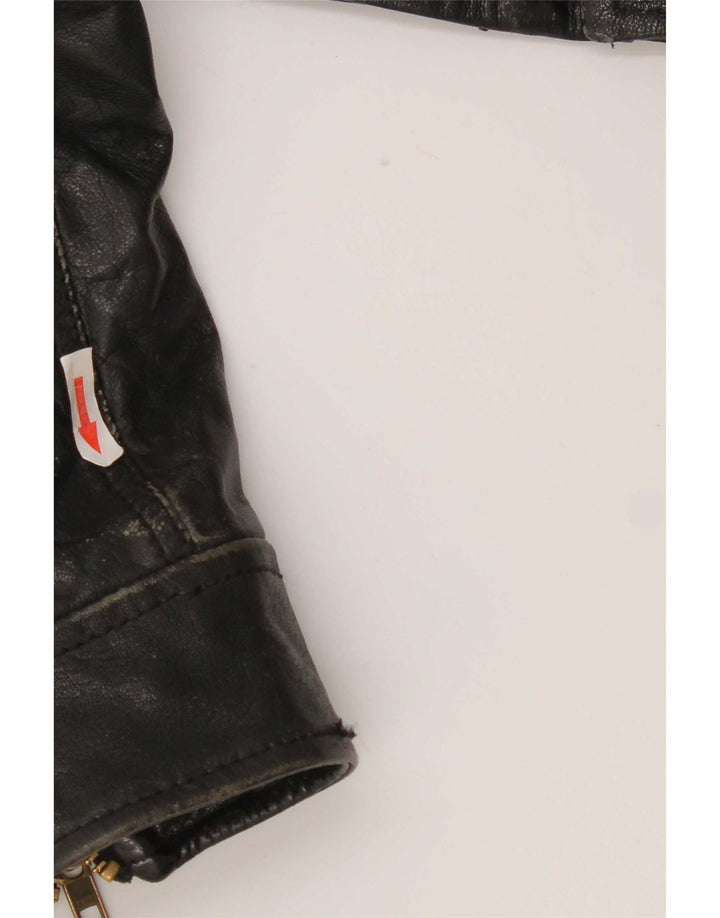 Only & Sons Herre Læder Biker Jacket UK 40 Large Sort