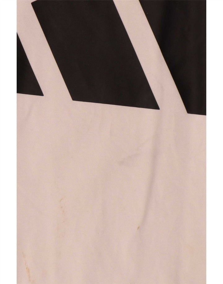 Adidas Grafisk T-shirt top til mænd, stor hvid bomuld