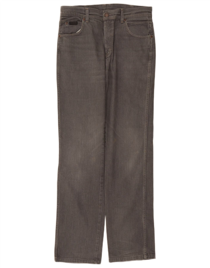 Wrangler Herre Texas Stretch Straight Jeans W33 L36 Grå Bomuld