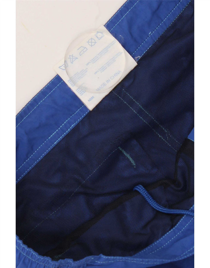 Champion Herre grafiske svømmeshorts Large Blue Colourblock Nylon