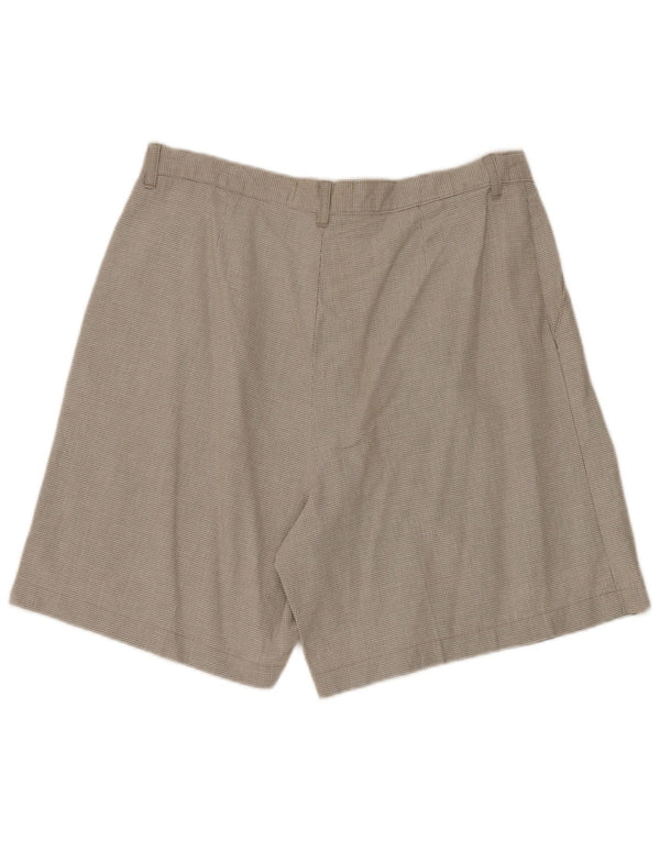 Lee Dame Chino Shorts US 18 2XL W36 Beige Houndstooth Bomuld