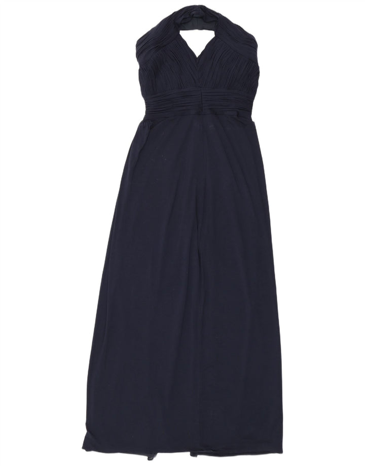 Coast Dame Maxi Halter Dress UK 12 Medium Navy Blue