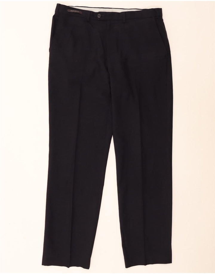 Marks & Spencer Herre Regular Suit Bukser W36 L33 Marineblå polyester