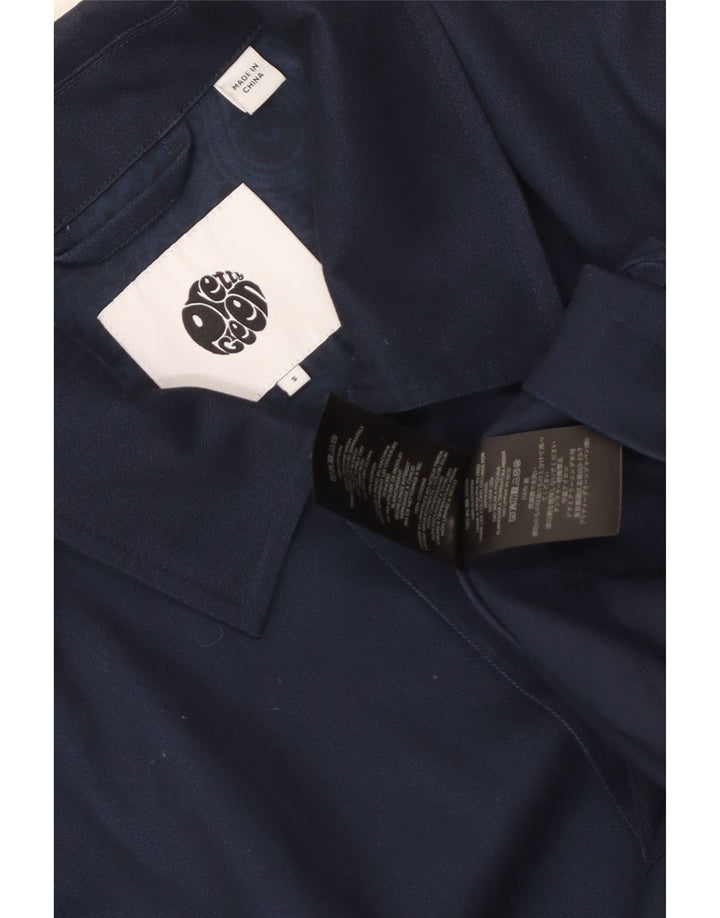Pretty Green Bomber Jacket UK 36 Small Navy Blue Cotton