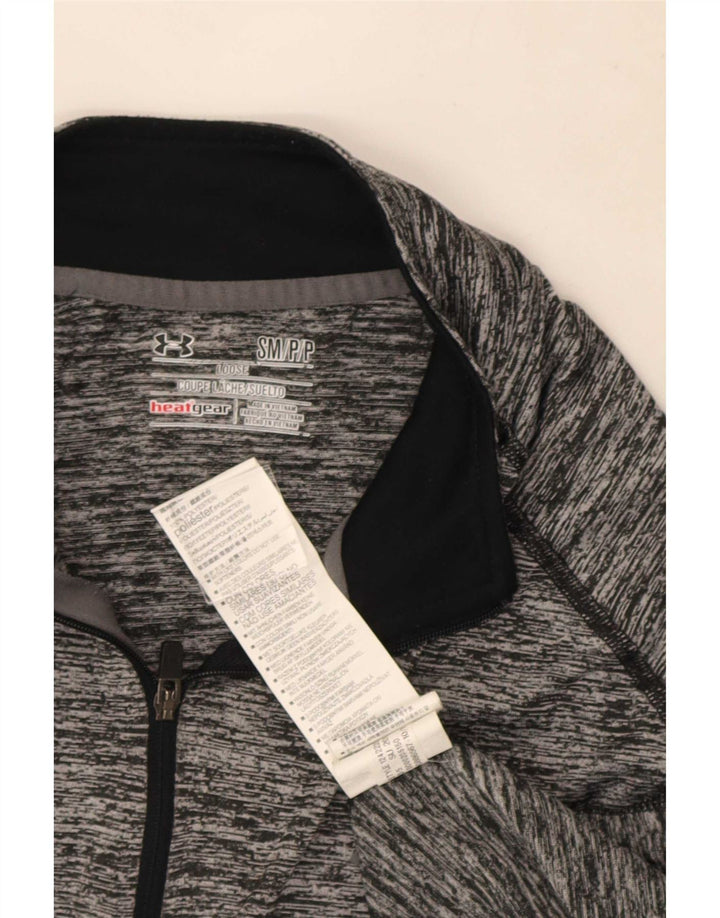 Under Armour Herre Heat Gear Pullover Træningsdragt Top Lille Grå Flecked
