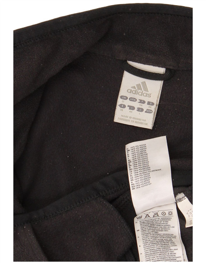 Adidas Dame Climawarm Fleecejakke UK 12 Medium Sort Polyester