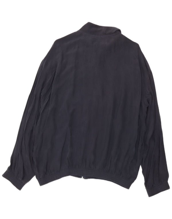 AUSTRALIAN L'ALPINA Mens Bomber Jacket IT 54 2XL Navy Blue Cupro
