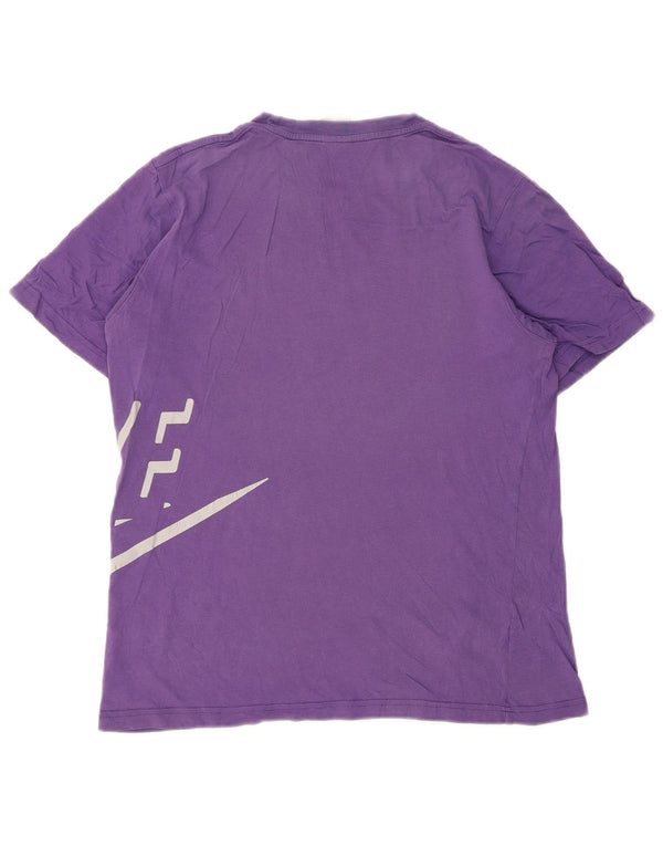 Nike grafisk T-shirt top til mænd UK 38/40 medium lilla bomuld