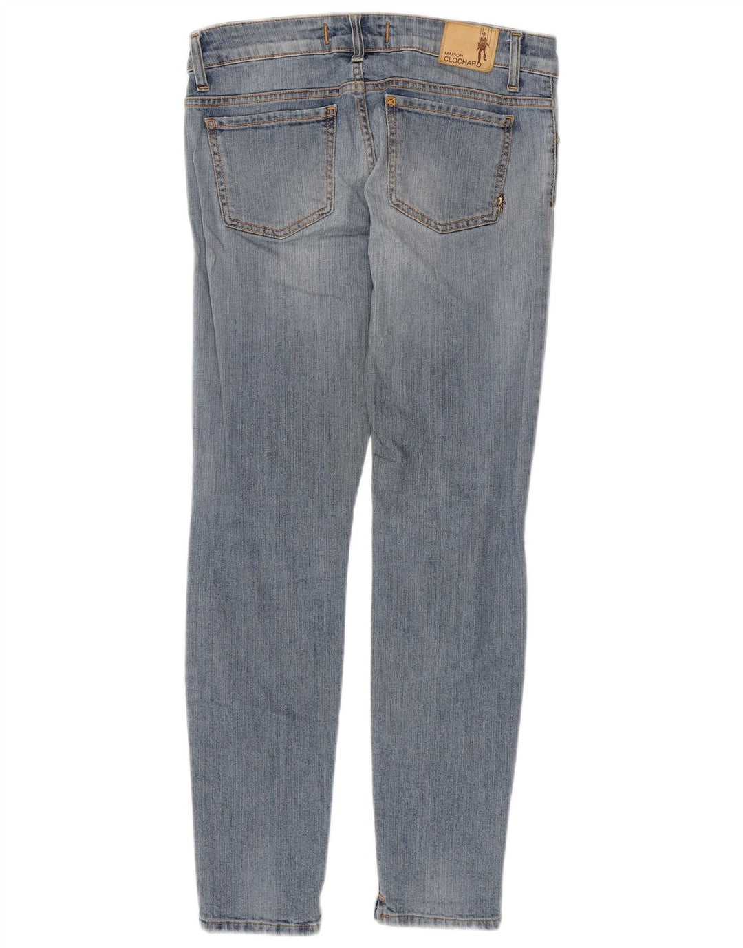 MAISON CLOCHARD Dame Slim Jeans W28 L29 Blå Bomuld
