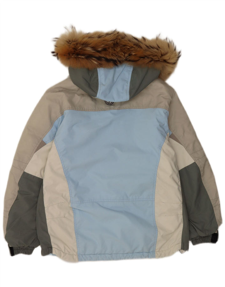 Colmar Dame Hætte Skijakke IT 44 Medium Blue Colourblock Polyamid