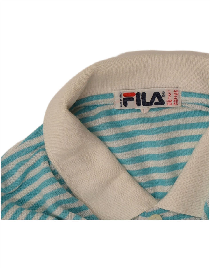 Fila Polo Shirt til mænd IT 48 Medium Turkis nålestribe