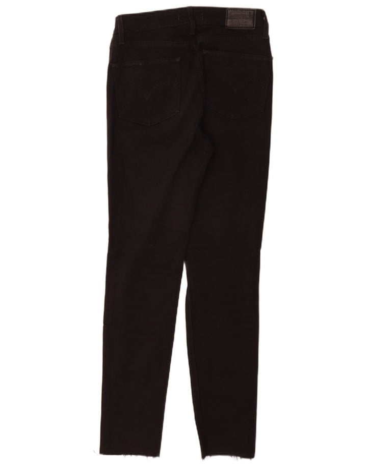 LEVI'S Dame 721 Skinny Jeans med høj talje W27 L28 sort bomuld