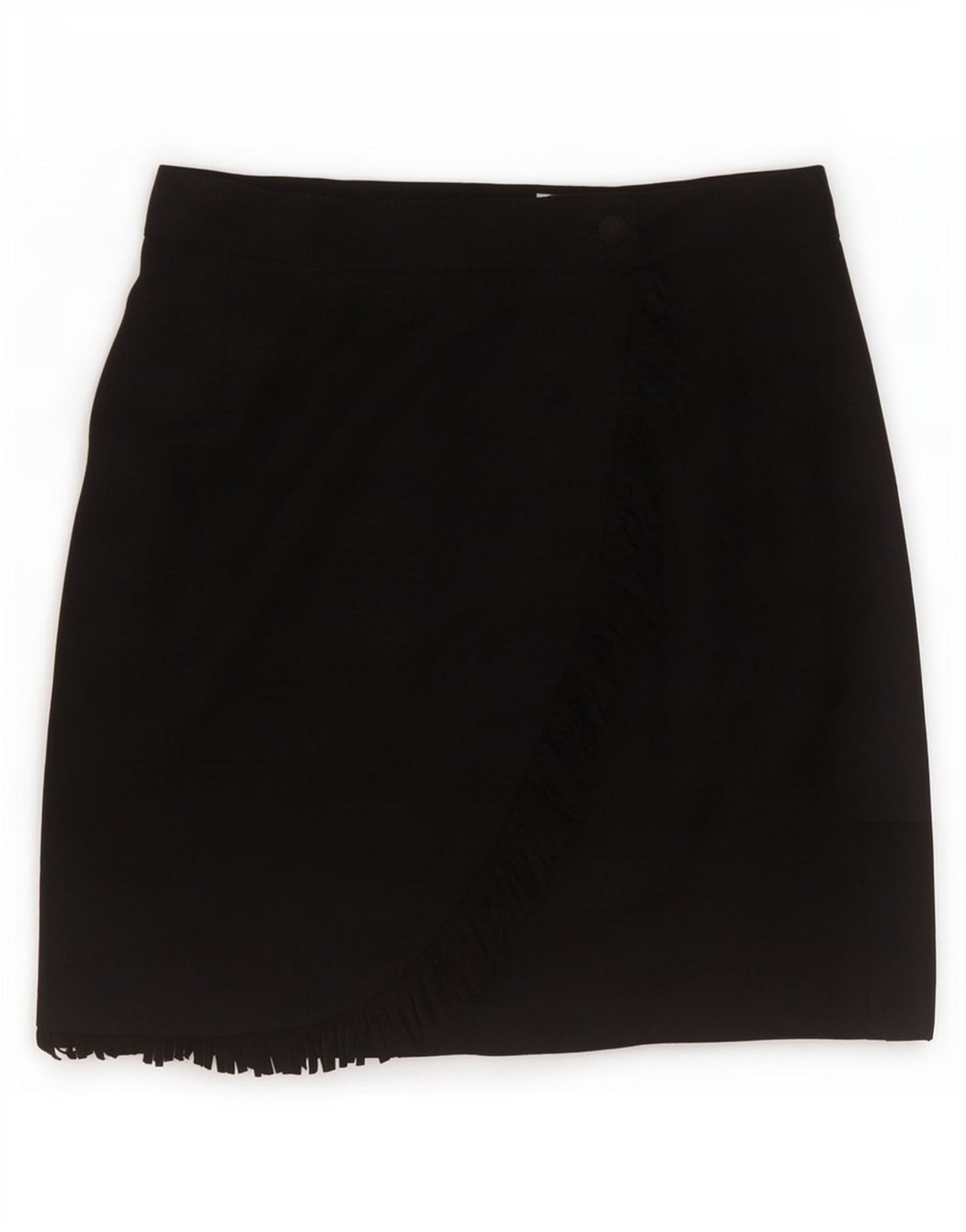 Vintage Dame Mini Wrap Skirt IT 46 Large W30 Black New Wool