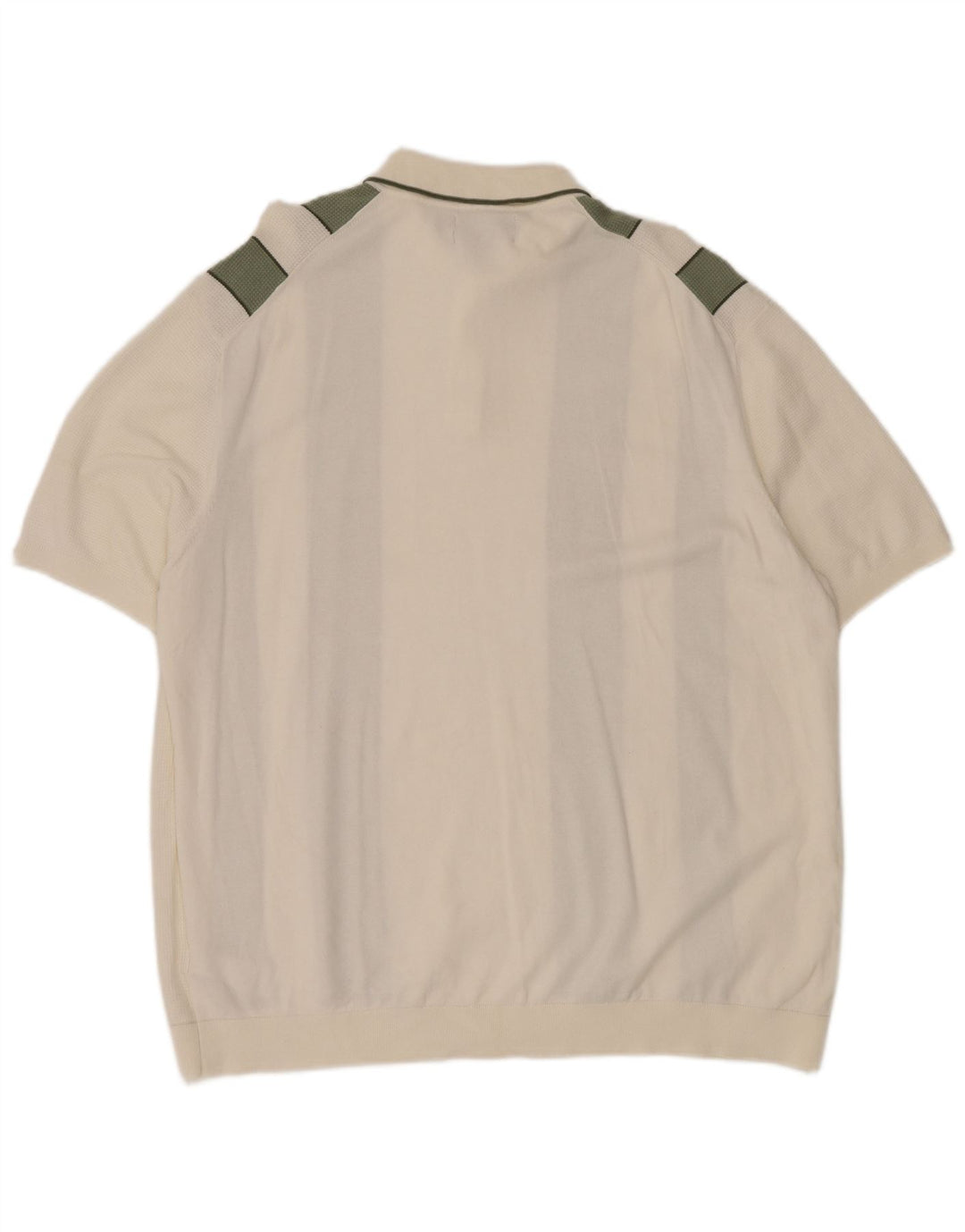 MARKS & SPENCER Poloshirt til mænd 3XL Hvid Colourblock Bomuld