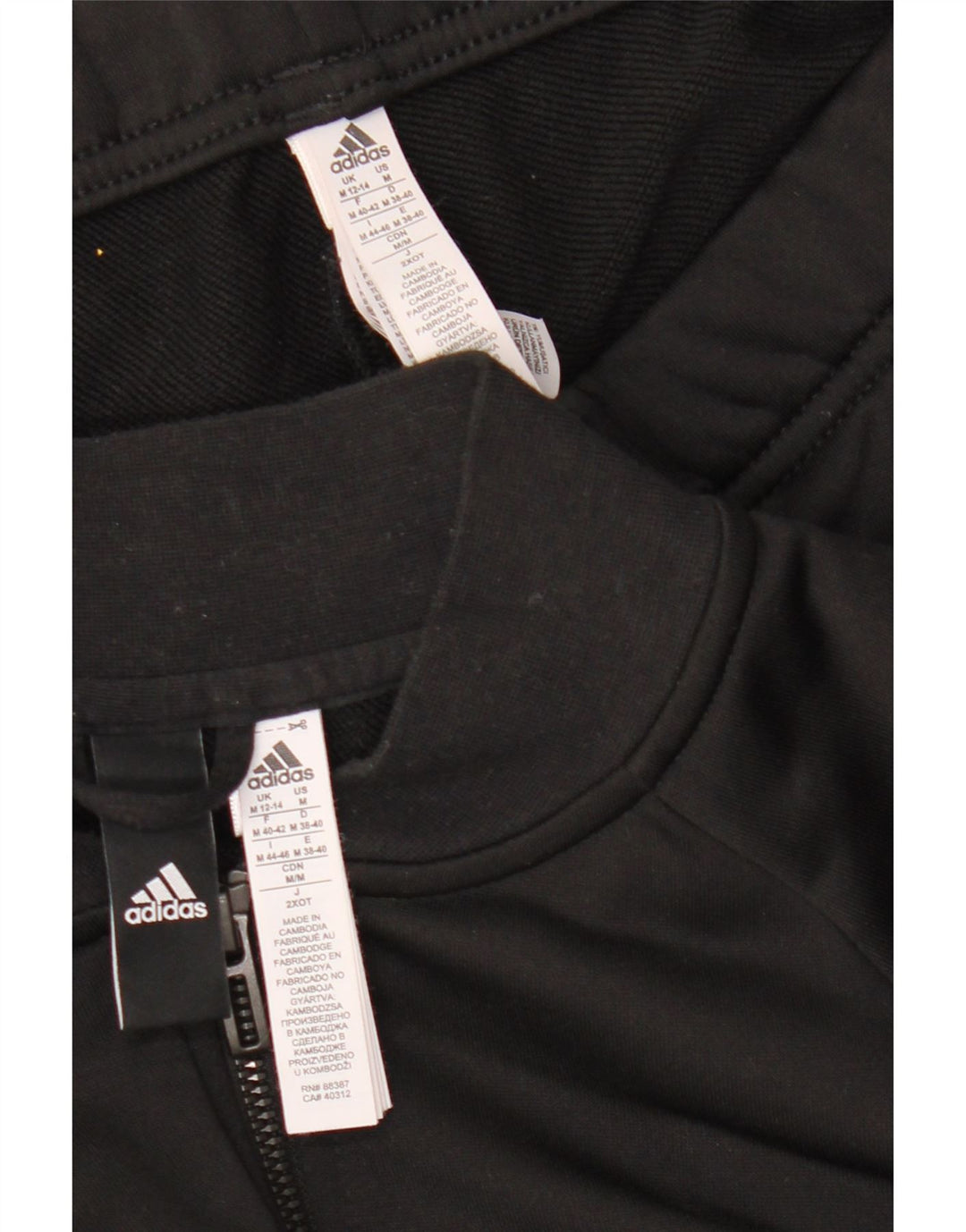 Adidas fuld træningsdragt til kvinder 12/14 medium sort polyester