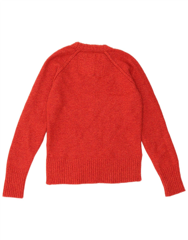 Superdry Sweater med rund hals til kvinder UK 10 Lille rød uld