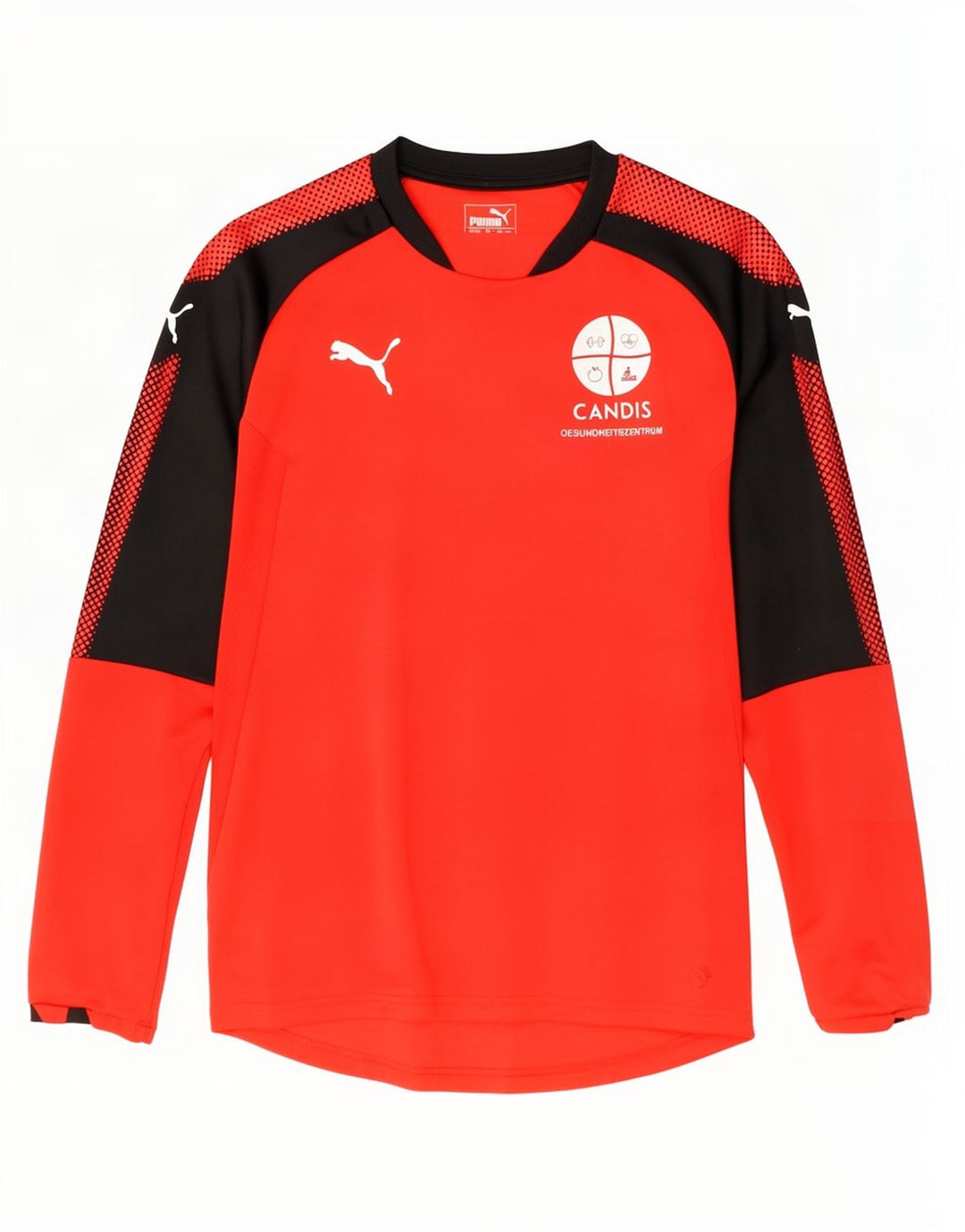 Puma Herre Grafisk Top Langærmet Lille Rød Colourblock Polyester
