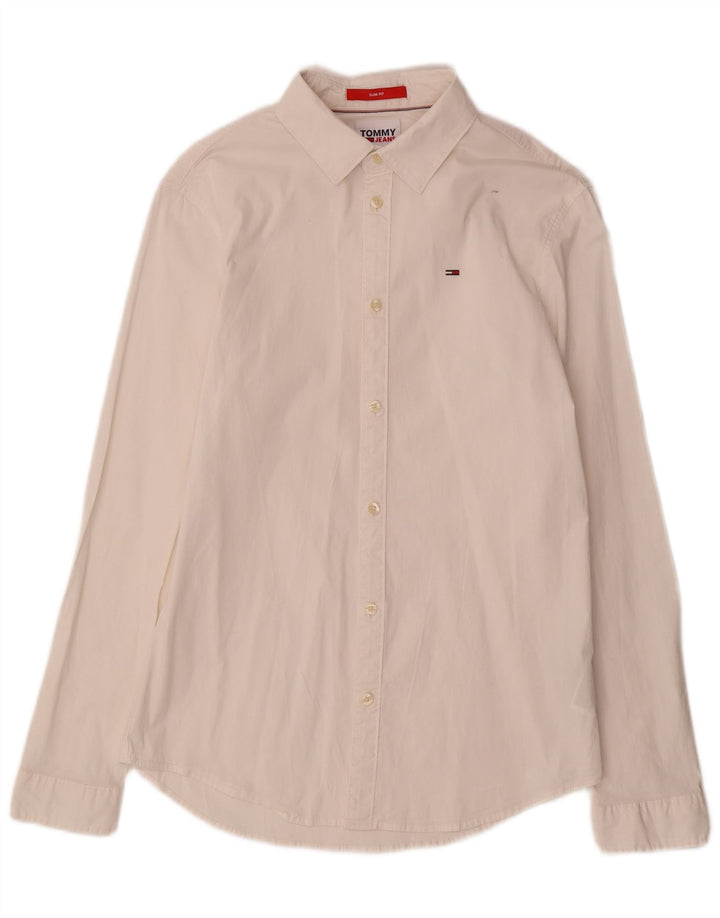 Tommy Hilfiger Herre Slim Fit skjorte Medium Hvid Bomuld