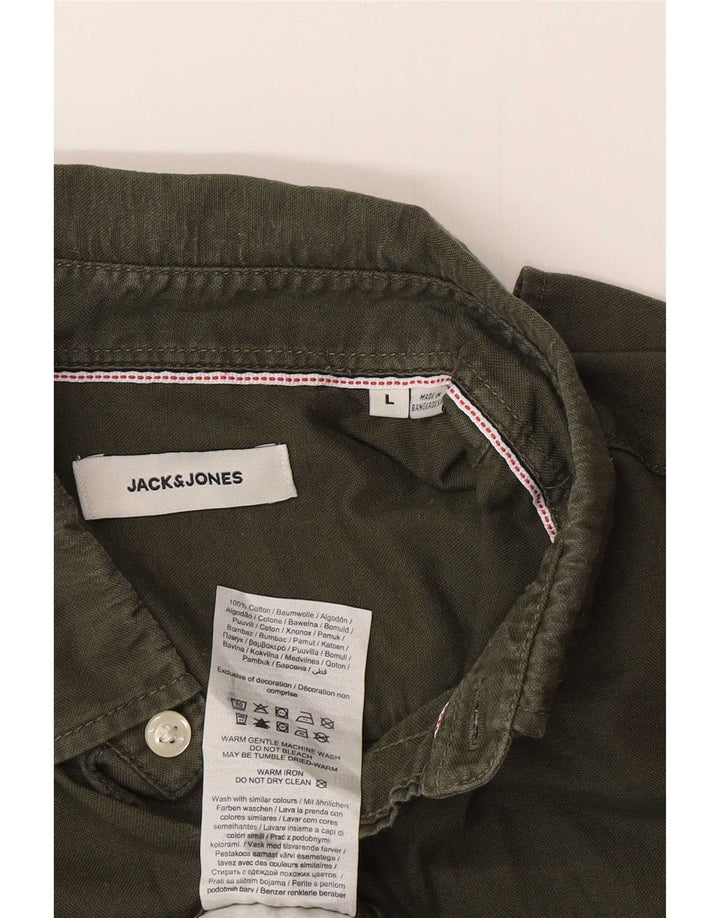 Jack & Jones herreskjorte stor grøn bomuld