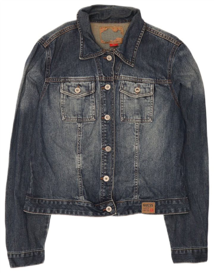 Guess Dame denimjakke UK 18 XL Blå Bomuld