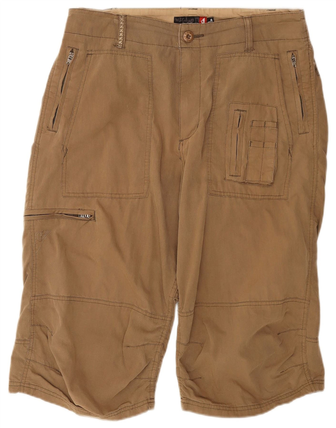 QUIKSILVER Mens Cargo Shorts Large W34  Brown Cotton