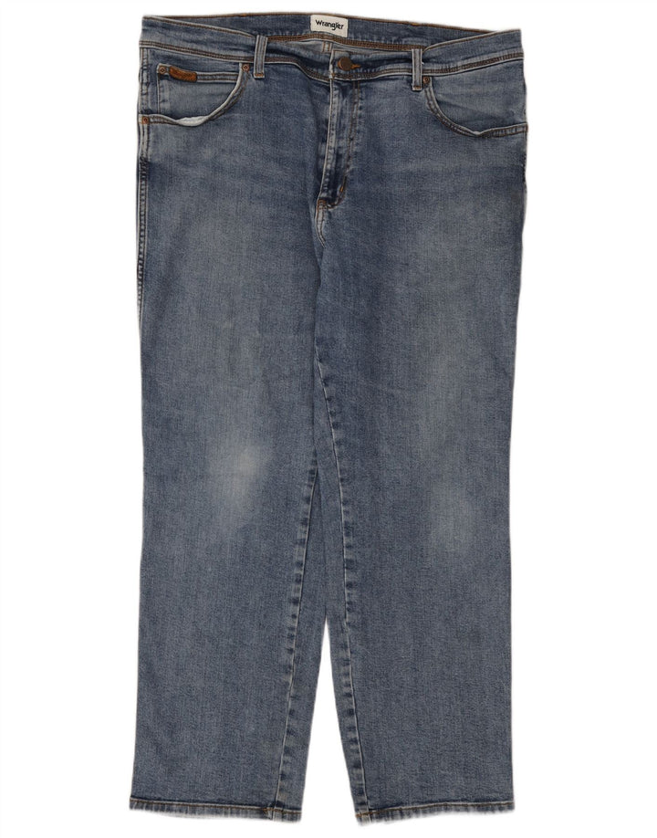 Wrangler Herre Texas Straight Jeans W40 L30 Blå Bomuld