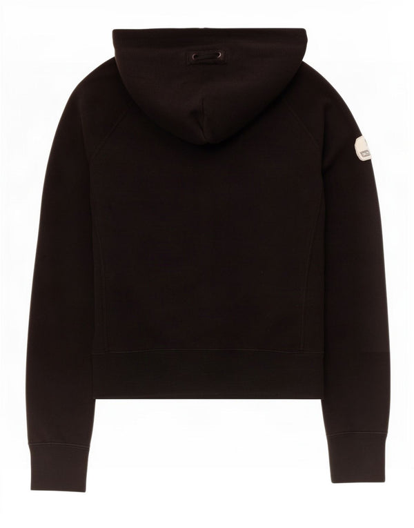 Champion Womens Graphic Hoodie Jumper UK 12 Medium Black Cotton