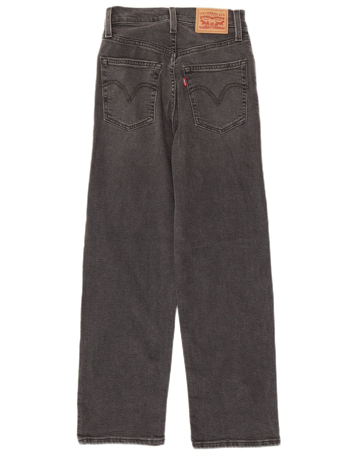 Levi's Dame Ribcage Straight Jeans W23 L27 Grå Bomuld