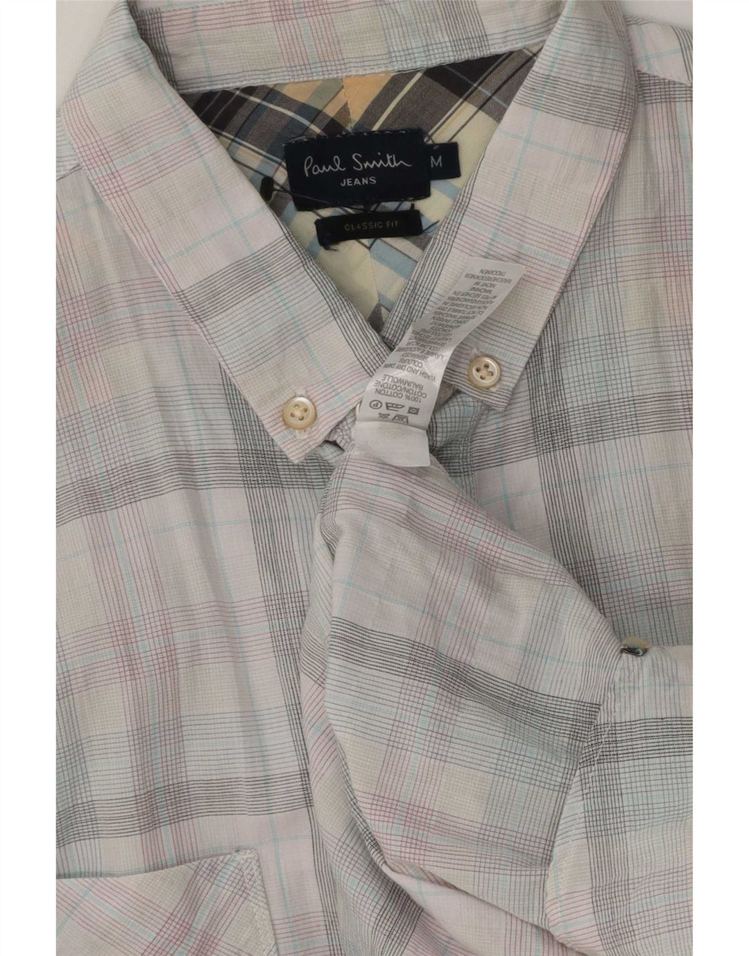 Paul Smith Herre Classic Fit skjorte Medium Flerfarvet ternet bomuld