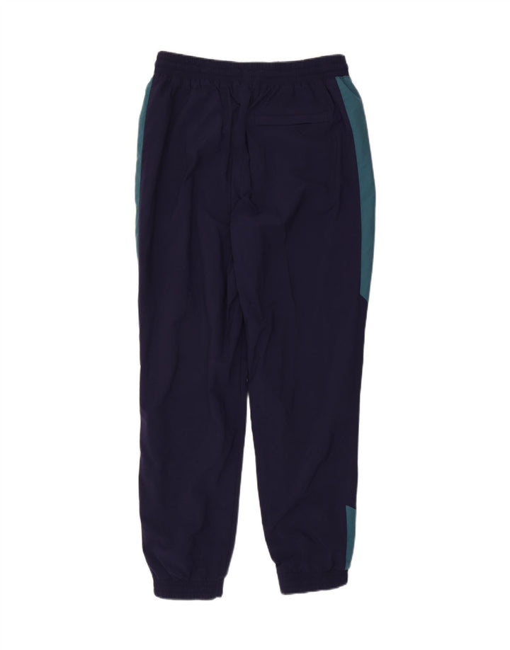 PUMA Mens Tracksuit Trousers Joggers Medium Navy Blue Colourblock Nylon Vintage Puma and Second-Hand Puma from Messina Hembry 
