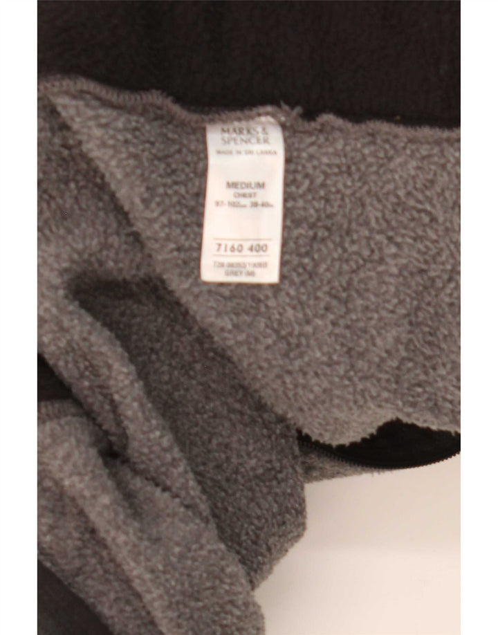 Marks & Spencer Herre Fleecejakke UK 38 Medium Grey Polyester