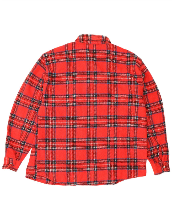 Vintage flannelskjorte til mænd, stor rød ternet