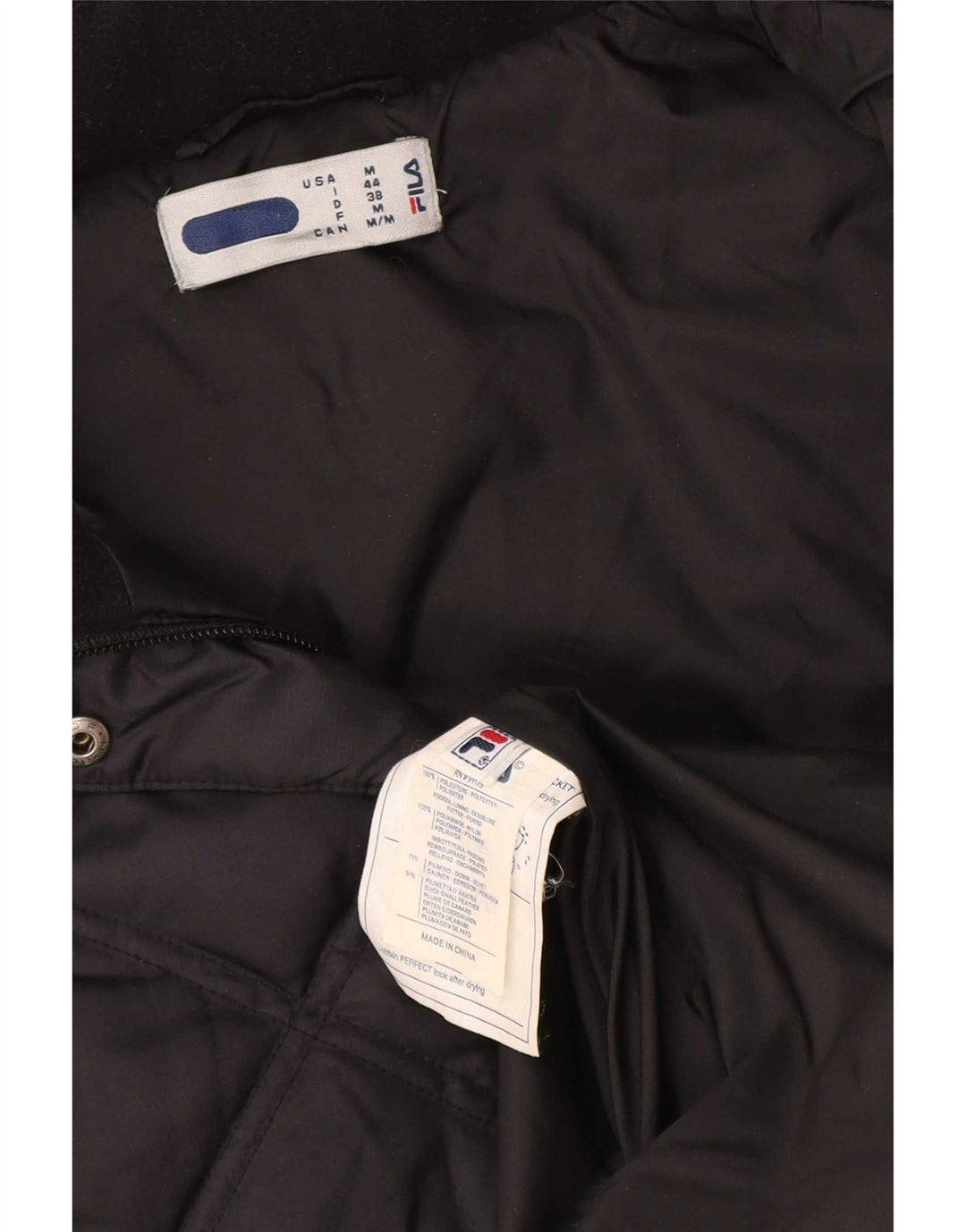 Fila Womens Polstret Gilet UK 14 Medium Black Polyester