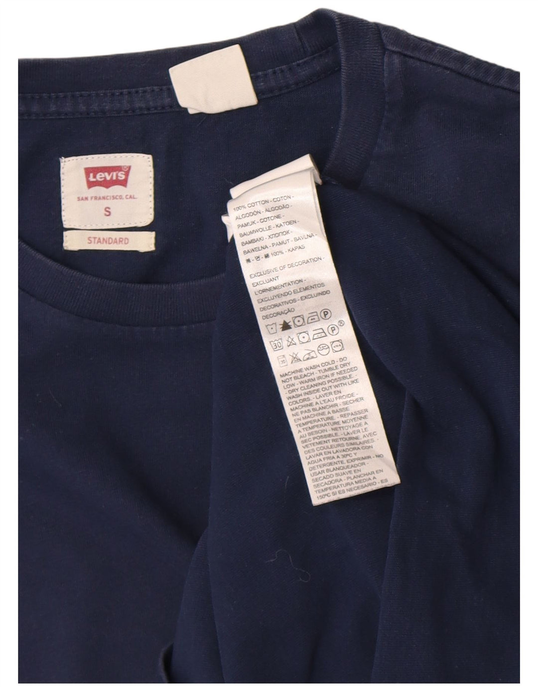 Levi's Herre Standard Top Langærmet Lille Marineblå Bomuld