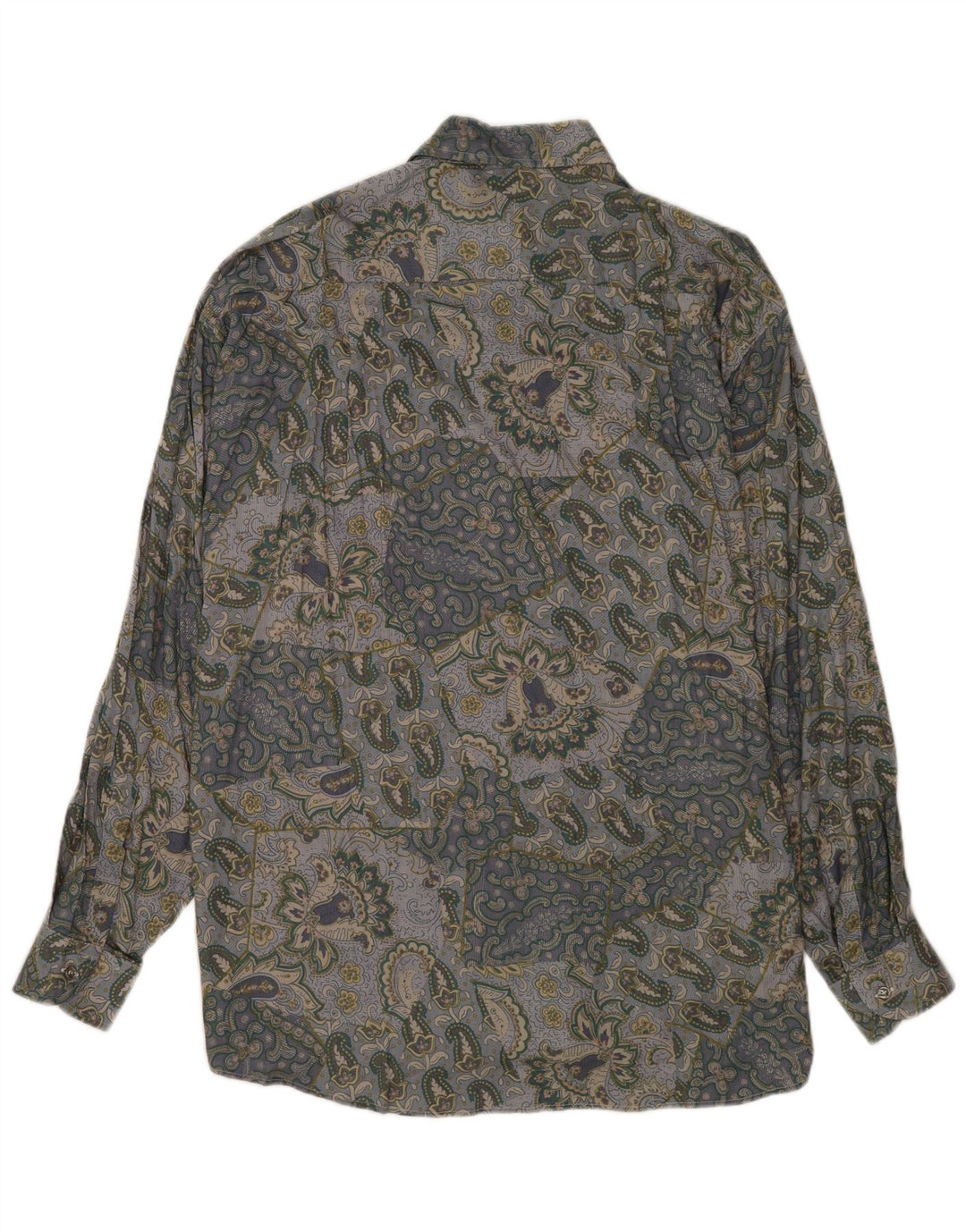 Gandolfi Herreskjorte XL Grå Paisley Viscose