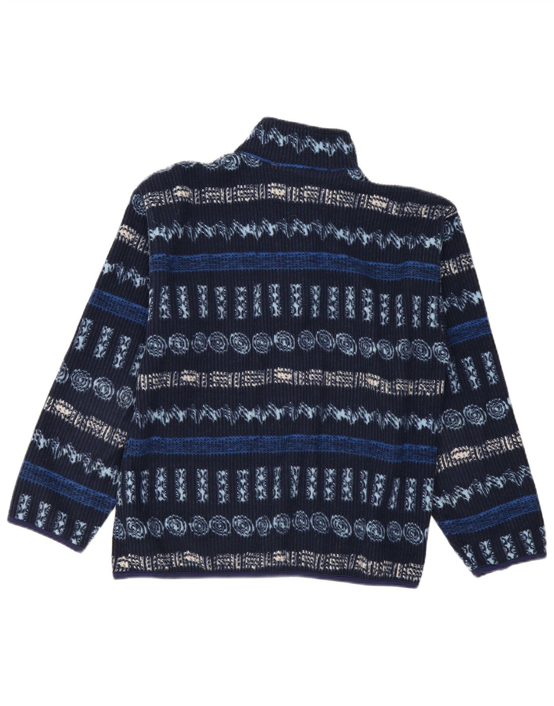 Invicta herre lynlås hals fleece jumper lille marineblå geometrisk polyester