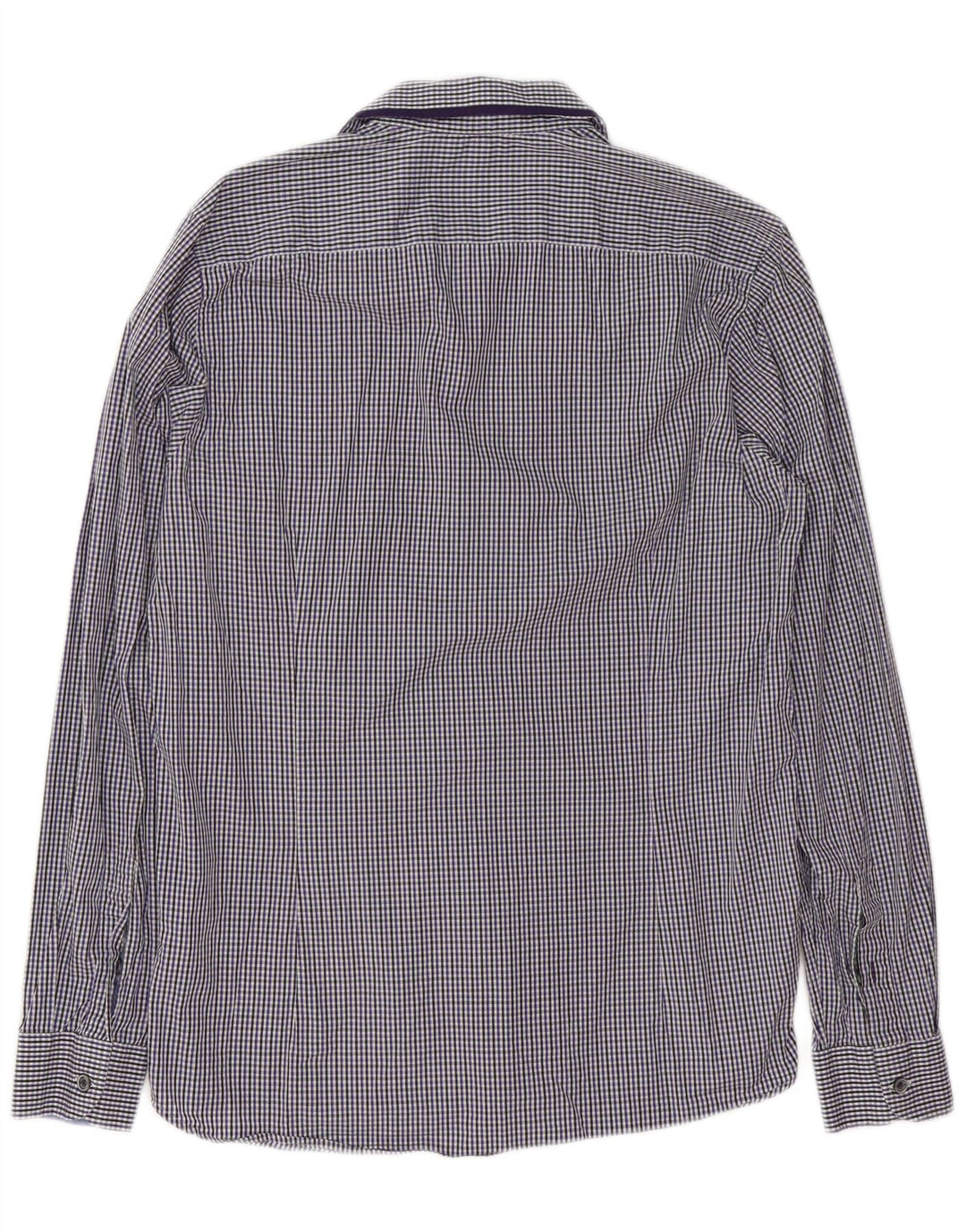 Ted Baker Herreskjorte str. 3 Medium Blue Gingham Cotton