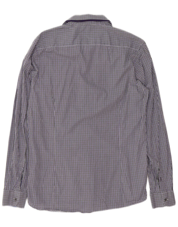 Ted Baker Herreskjorte str. 3 Medium Blue Gingham Cotton