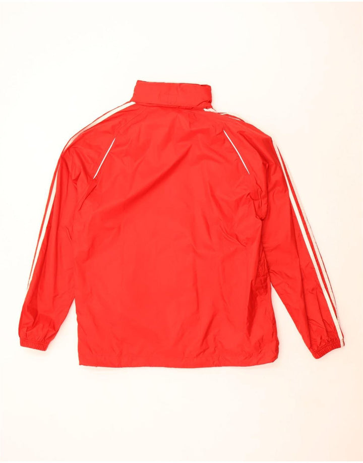 Adidas Regnjakke med hætte til mænd UK 38 Medium Rød Polyester