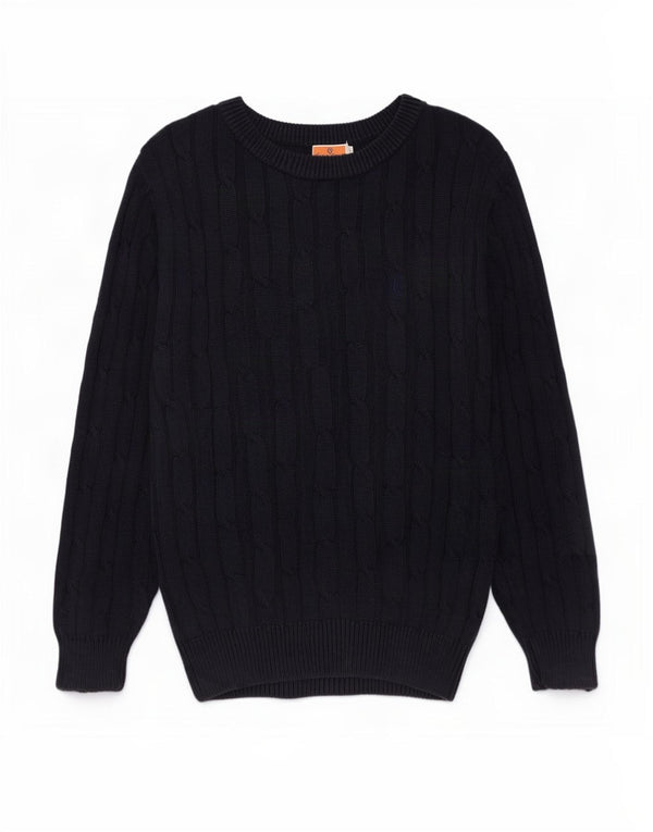 Conte of Florence Herre Boat Neck Jumper Sweater Large Navy Blue