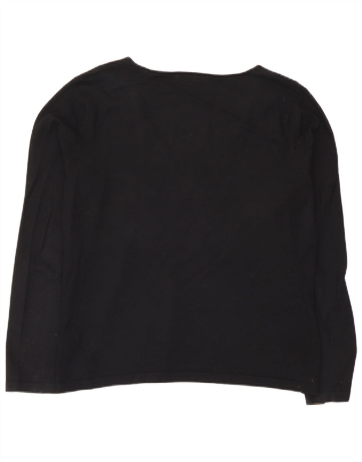Marks & Spencer Dametop Langærmet UK 14 Medium Sort Viscose