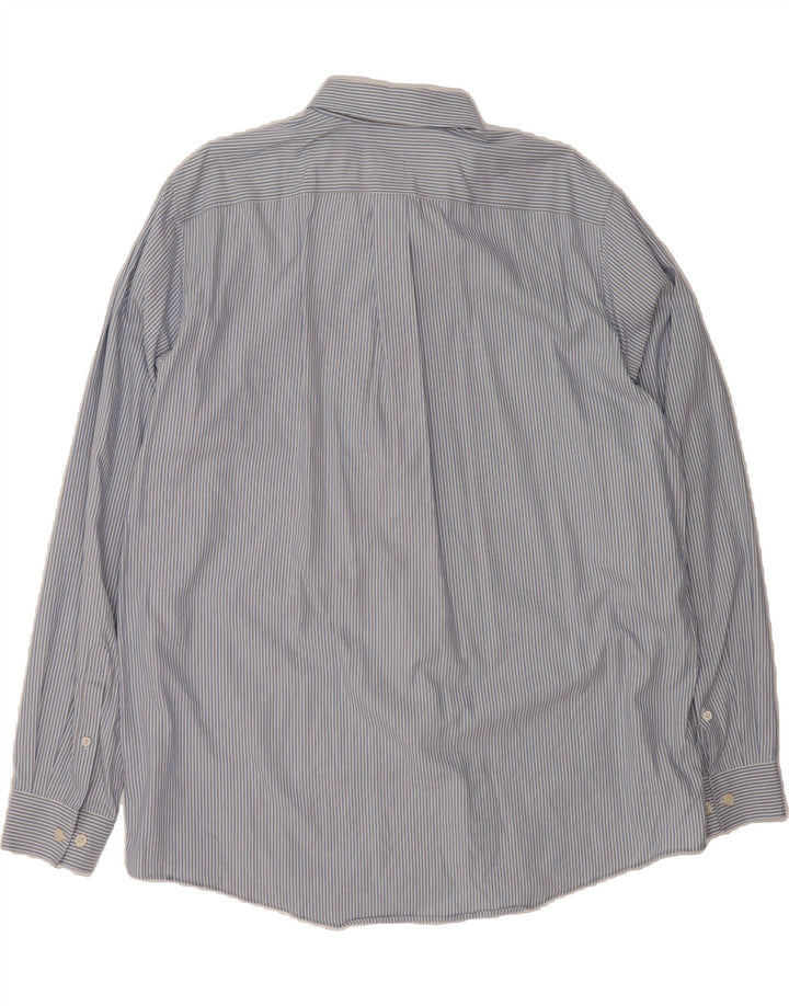 EDDIE BAUER Mens Relaxed Fit Shirt XL Blue Striped Cotton Vintage Eddie Bauer and Second-Hand Eddie Bauer from Messina Hembry 
