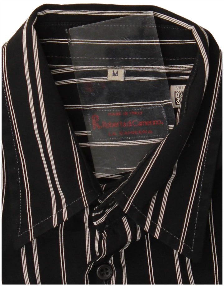 Roberta di Camerino Herreskjorte Medium Sort Stribet