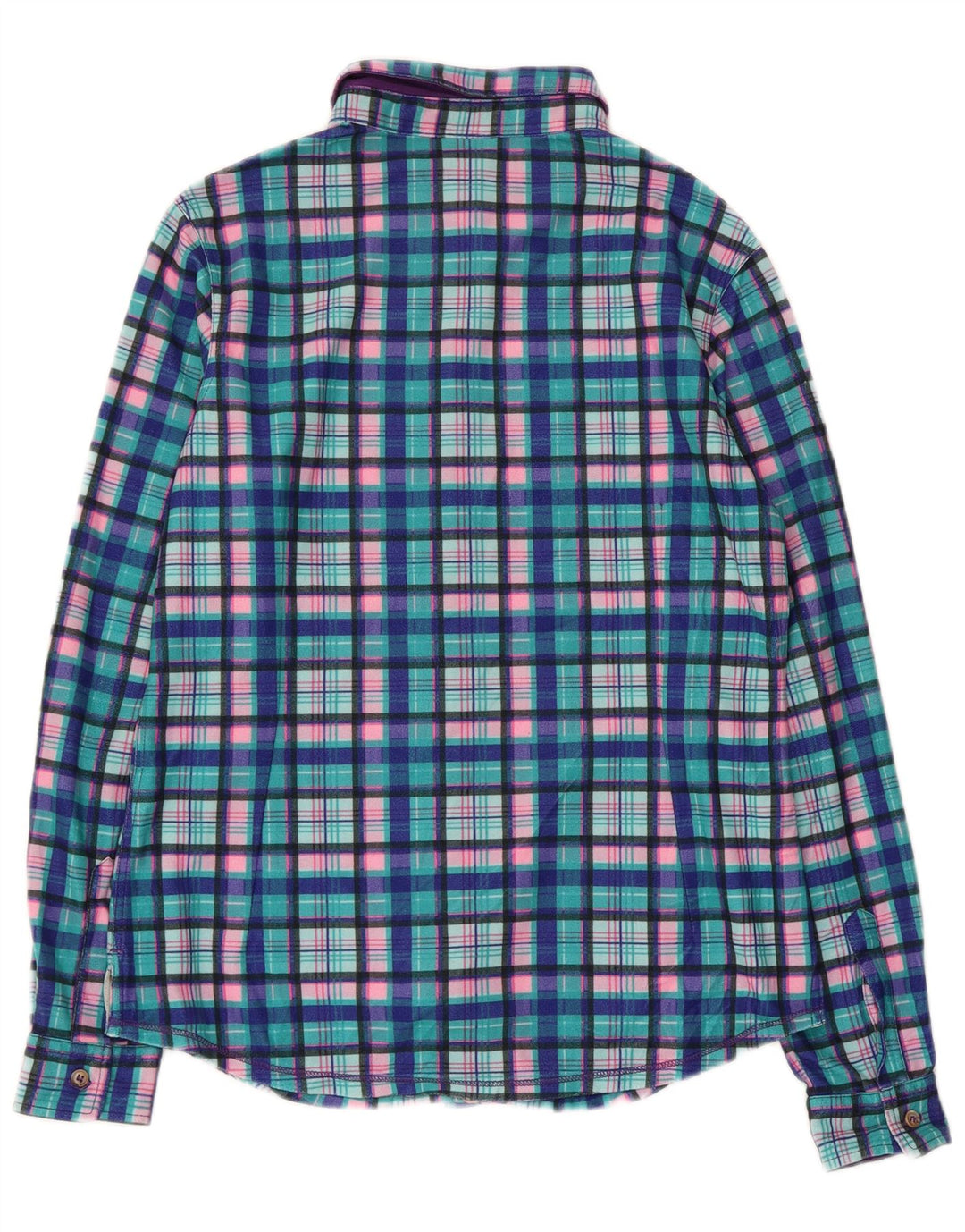 BRUGI Dame Flanellskjorte UK 14 Stor blå ternet