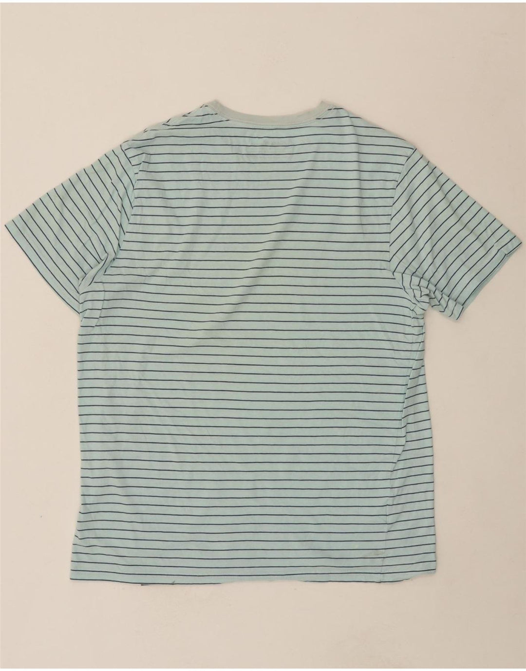 EDDIE BAUER Mens Legendwash T-Shirt Top Medium Blue Striped Cotton Vintage Eddie Bauer and Second-Hand Eddie Bauer from Messina Hembry 