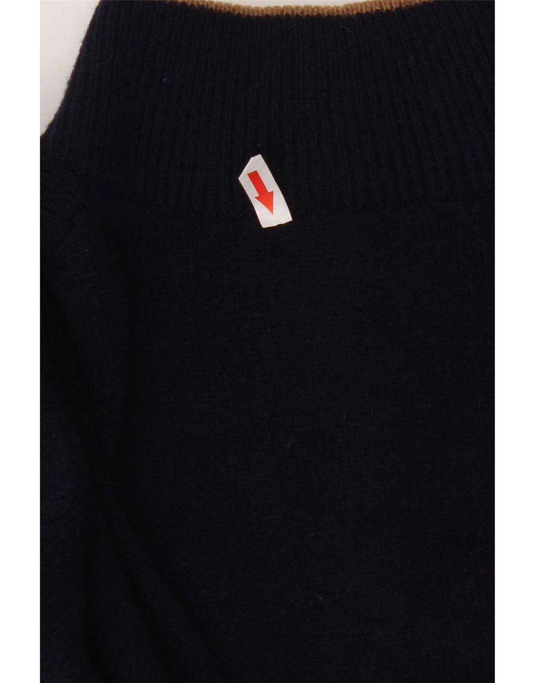 Musto Herre Zip Neck Jumper Sweater Stor Marineblå Lammeuld
