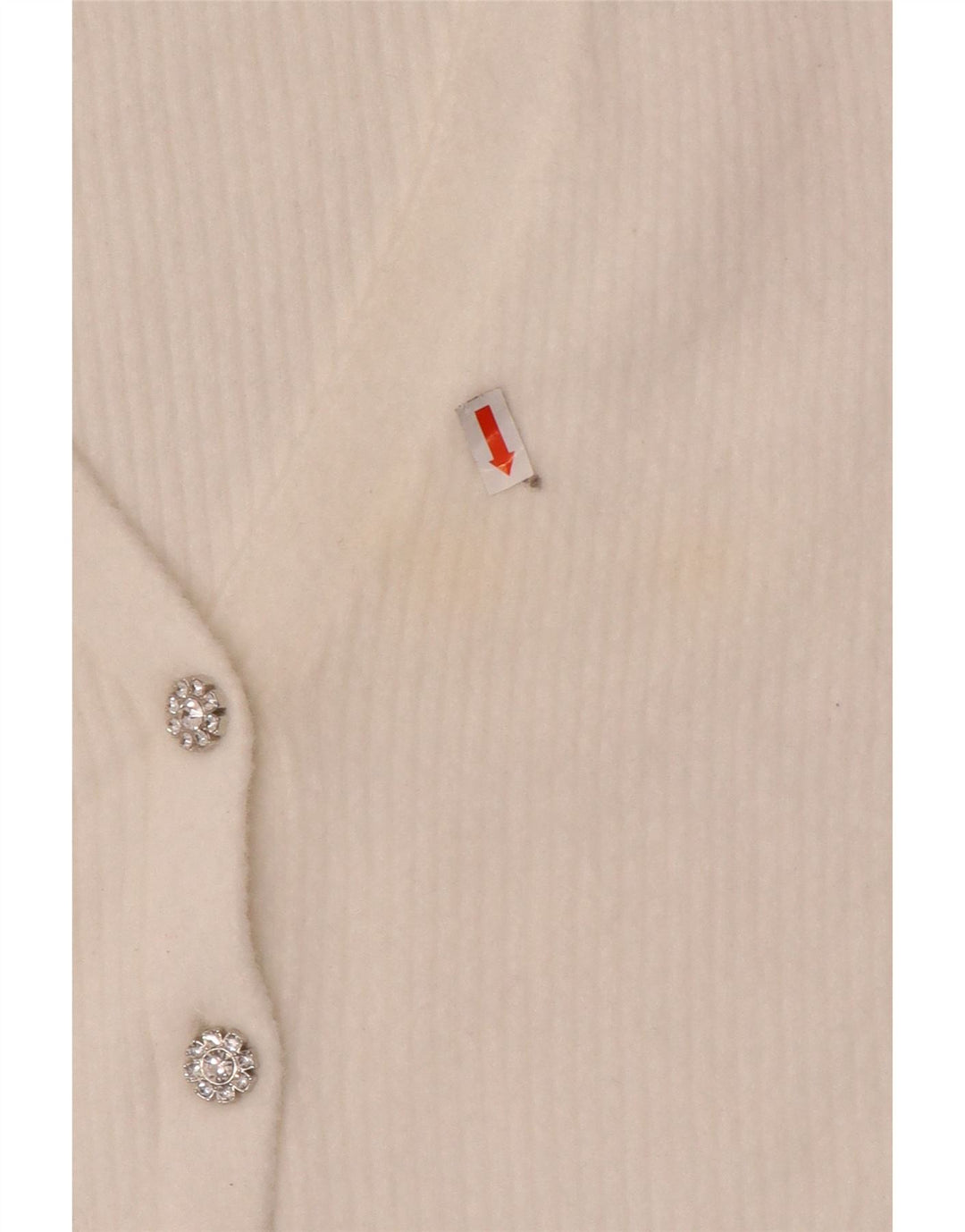 Zara Womens Crop Cardigan Sweater UK 12 Medium White Nylon