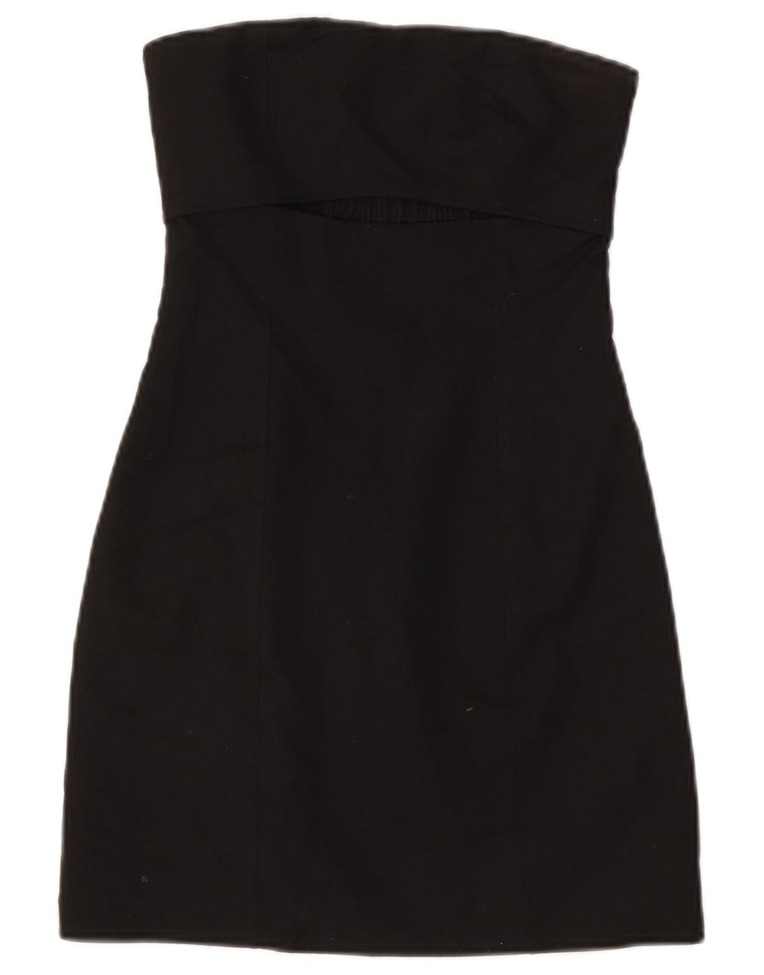 Zara Dame Stropløs Kjole UK 4 XS Sort Polyester
