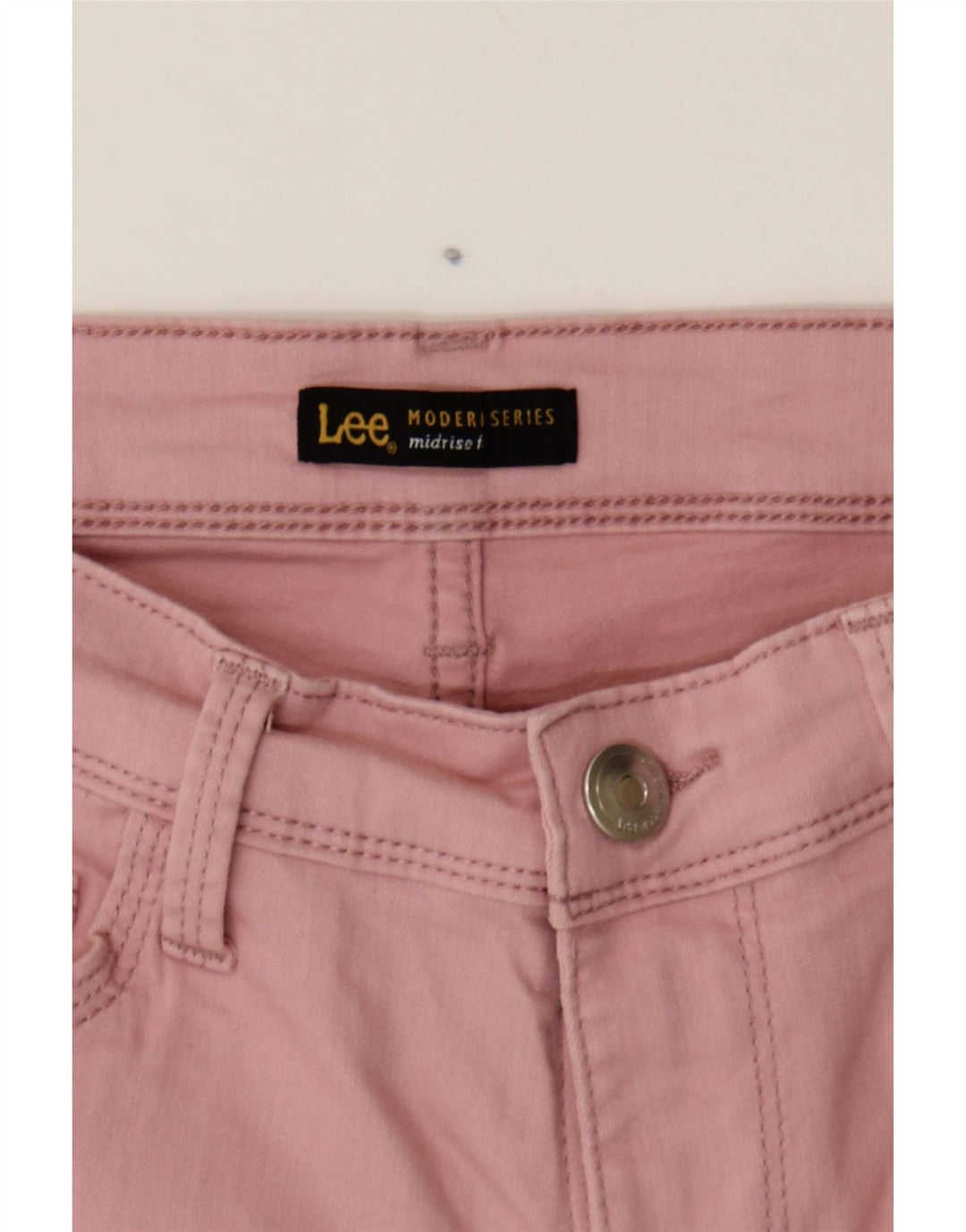 LEE Womens Modern Series Mid Rise Capri Jeans US 6 Medium W26 L22 Pink Vintage Lee and Second-Hand Lee from Messina Hembry 
