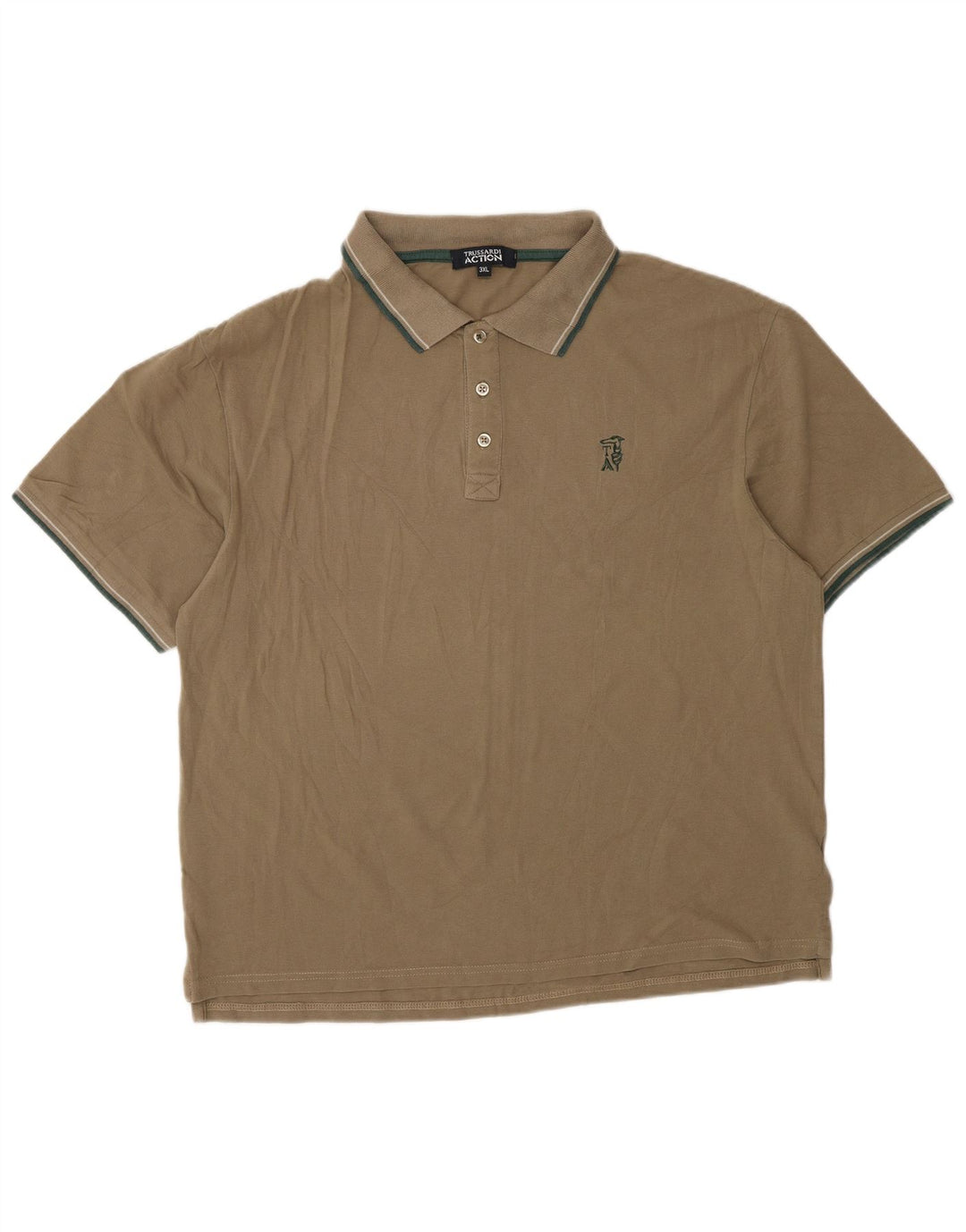 TRUSSARDI herre poloshirt 3XL brun bomuld